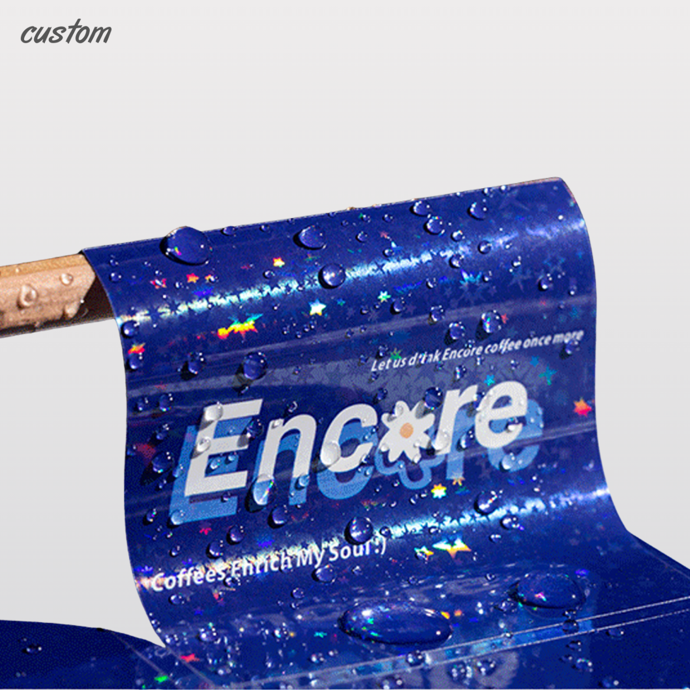 Waterproof Holographic Stickers - HD Oil-Resistant Prints, Multi-Shape Options for Food Packaging & IP Merchandise