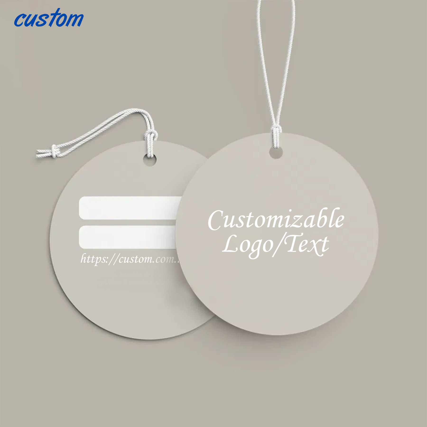 Customized Clothing Tags | Round-Shaped Clothing Hanging Tags