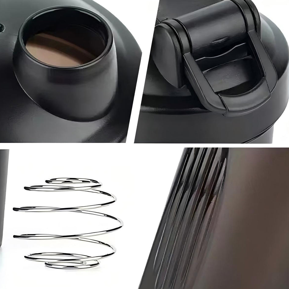 Multifunctional Protein Shaker Bottle – 600ML Leak-Proof Gym Cup with Hanging Ring