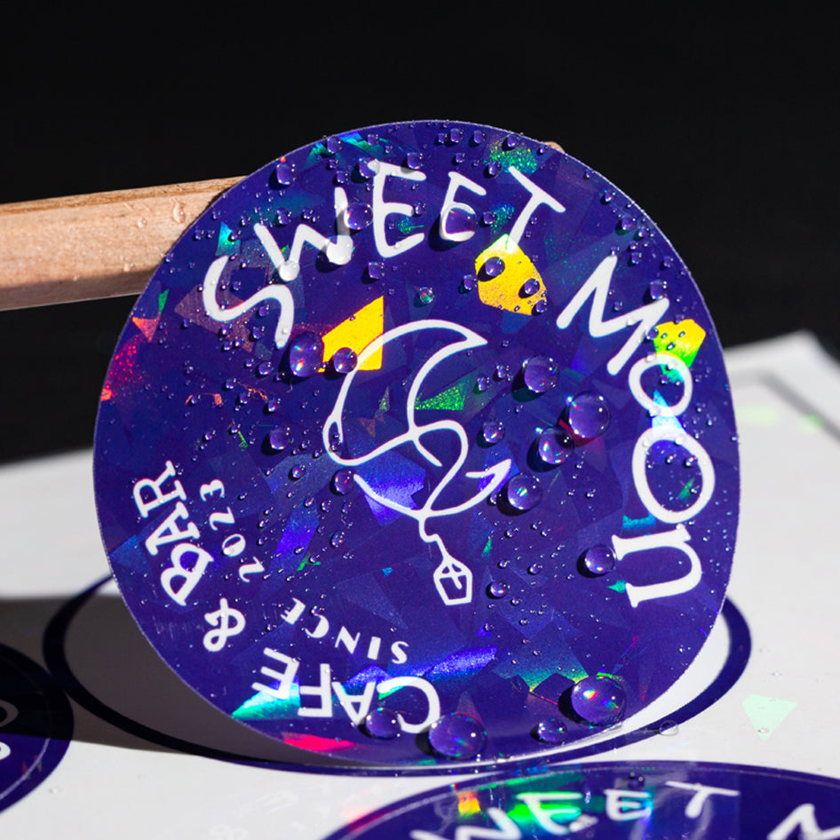 Waterproof Holographic Stickers - HD Oil-Resistant Prints, Multi-Shape Options for Food Packaging & IP Merchandise