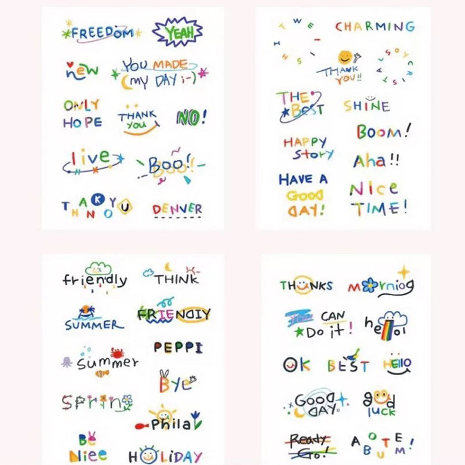 Neon Finger Tattoo Stickers  -  Festivals & Photo Ops