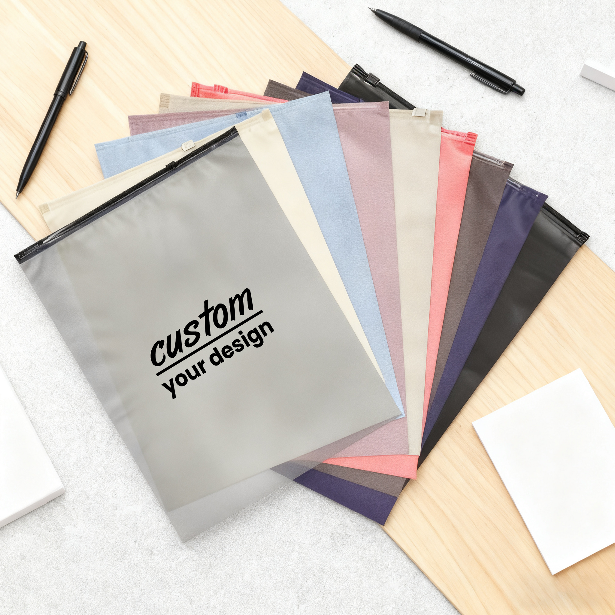 Customized Logo Packing Bag | Matte Plastic Zippered Clothing Bags