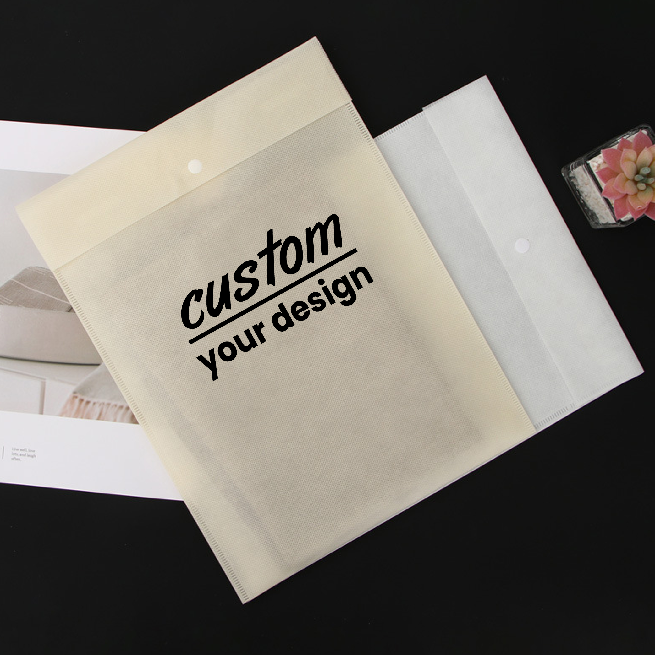 Customized Packing Bag | Non-woven Snap Fastener Clothing Bags