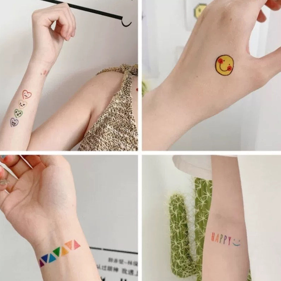 Neon Finger Tattoo Stickers  -  Festivals & Photo Ops