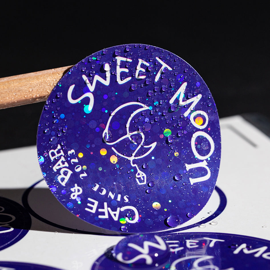 Waterproof Holographic Stickers - HD Oil-Resistant Prints, Multi-Shape Options for Food Packaging & IP Merchandise