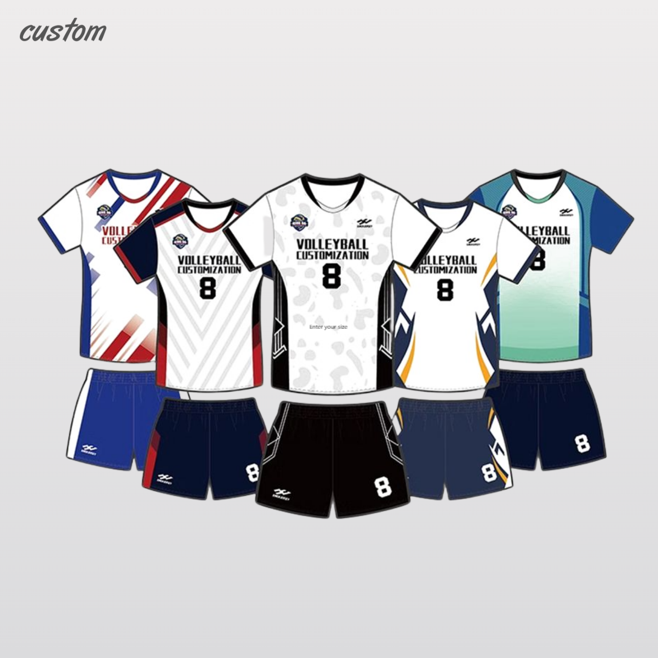 Customized volleyball uniform suit