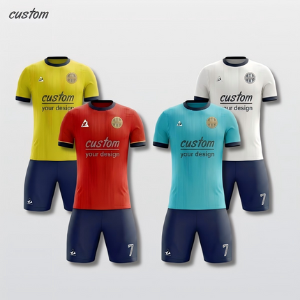 Custom Sportswear | Personalized Football Jerseys | Summer Breathable Short Sleeves | Multi-Color Round Neck Pullover