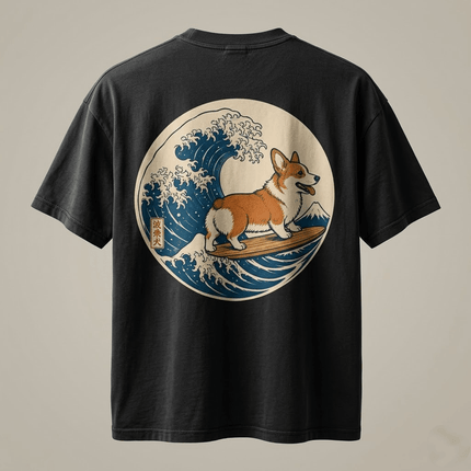 Ukiyo-e Style Pet Portraits | United Athle 4230-01 American Retro Washed T-Shirt