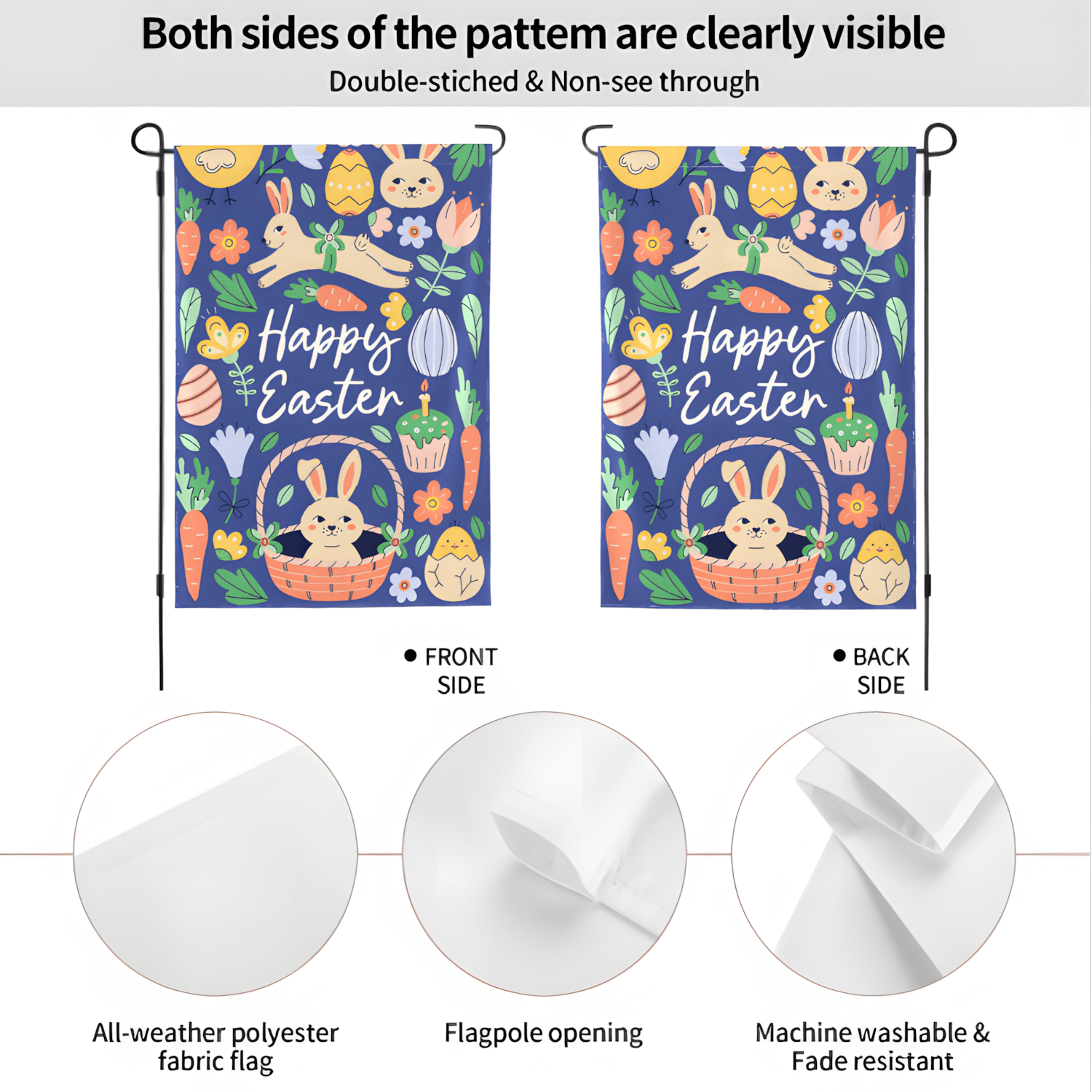 Double-Sided Garden Flag – All-Weather Polyester