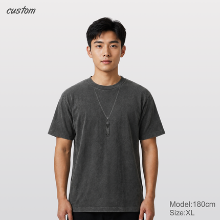 Customizable Streetwear Pendant Graphic | United Athle 4230-01 American Retro Washed T-Shirt