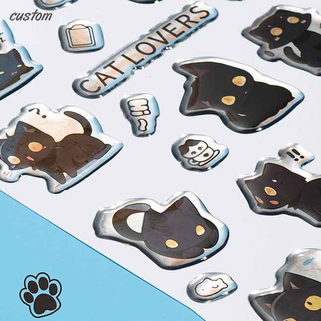 Custom Transparent PVC Stickers - HD Waterproof Prints, Multi-Shape Options for Cartoon Merchandise & Celebrity Collectibles