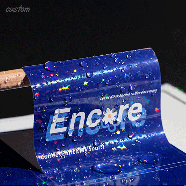 Waterproof Holographic Stickers - HD Oil-Resistant Prints, Multi-Shape Options for Food Packaging & IP Merchandise