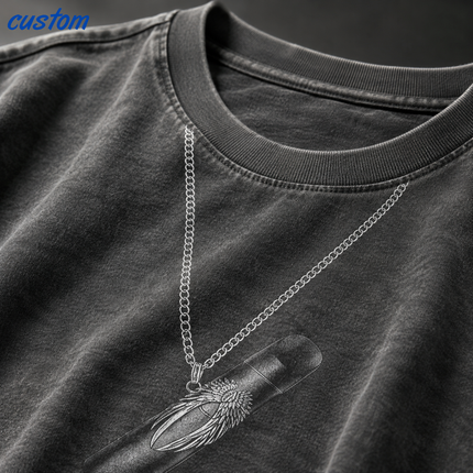 Customizable Streetwear Pendant Graphic | United Athle 4230-01 American Retro Washed T-Shirt