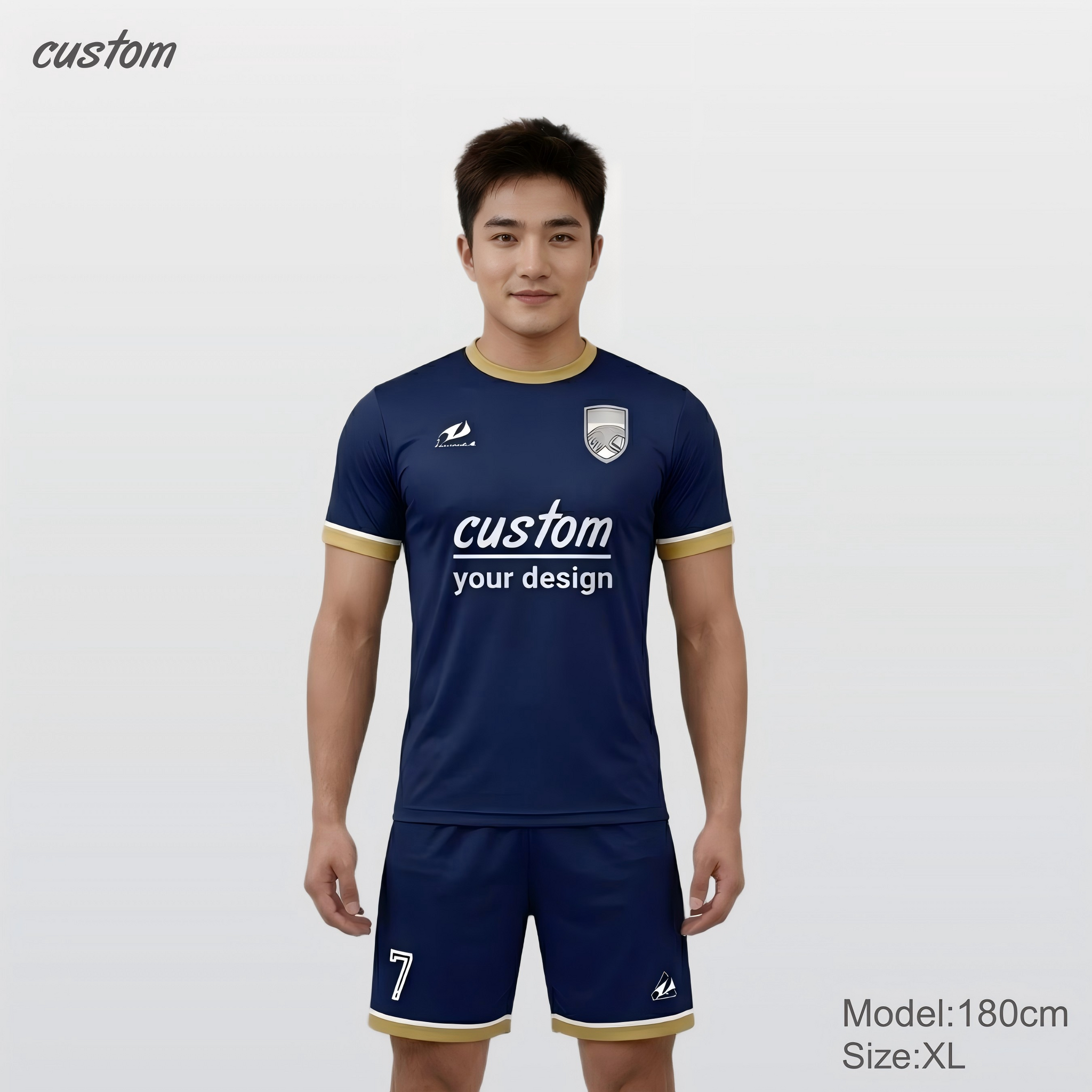 High-Performance Sportswear | Football Training Suit | Breathable Short Sleeves | Lightweight Round Neck | Custom Colors Available