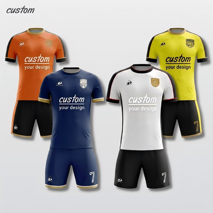 High-Performance Sportswear | Football Training Suit | Breathable Short Sleeves | Lightweight Round Neck | Custom Colors Available