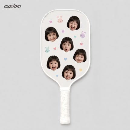 Kids Custom Pickleball Paddle — Personalized with Photo, Name & Cute Cartoon Design | Lightweight | Fun Gift for Children