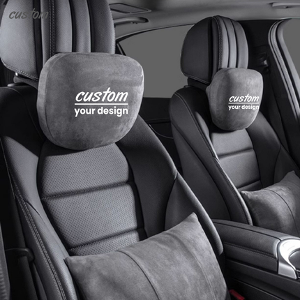Customized car headrest and waistrest
