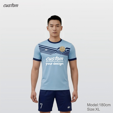 Team Sportswear | Custom Football Uniforms | Summer Short Sleeve Pullover | Multi-Color Options | Round Neck Design