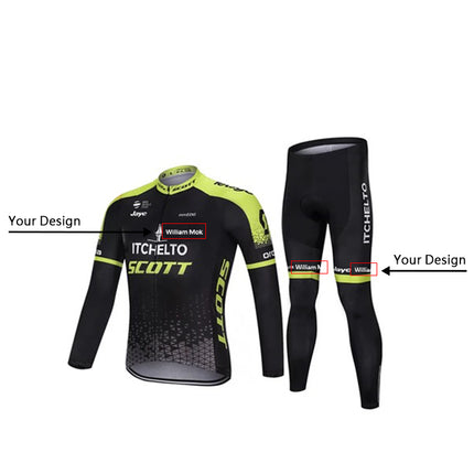 Long-sleeved cycling uniforms, customized team uniforms, mass customization