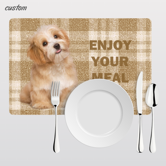 Dress your dining table with custom placemats that add a layer of sophistication and personal flair to every meal