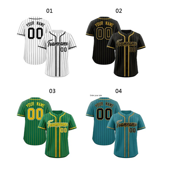 Baseball shirts, mass customization, team/fan customization