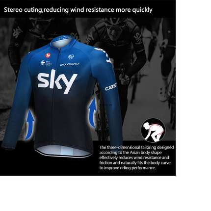 Long-sleeved cycling uniforms, customized team uniforms, mass customization