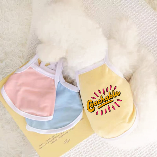 Customized pet clothing text pattern cute suspender belt