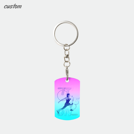 Square Metal Keychain