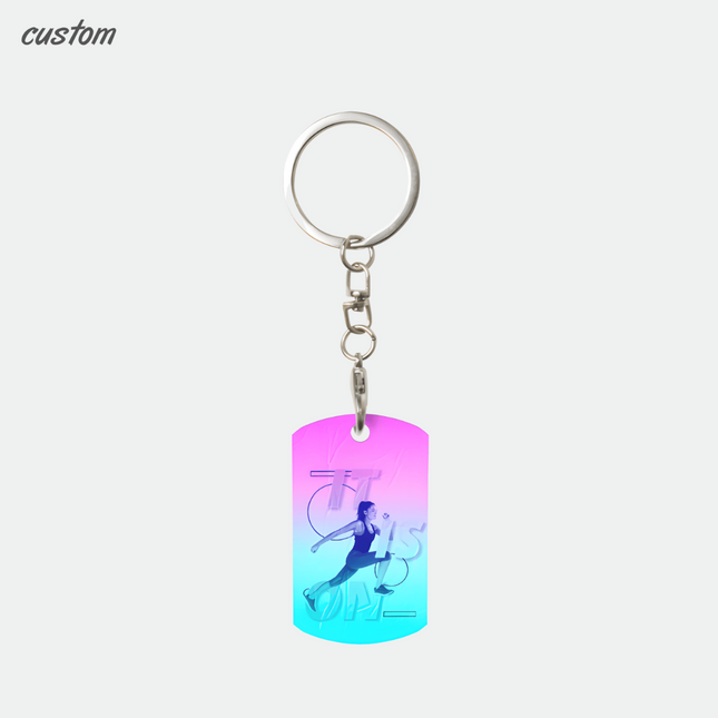 Square Metal Keychain