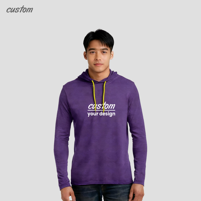 Brand Quality | ANVIL 987 Men's Long Sleeve Lighweight Hoodie Top