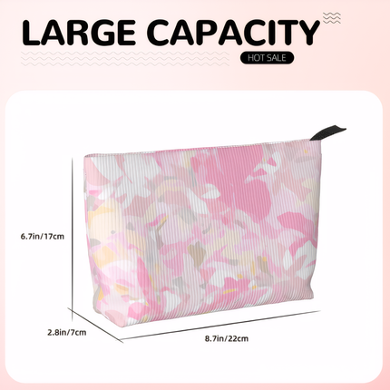 Size chart make up pouch