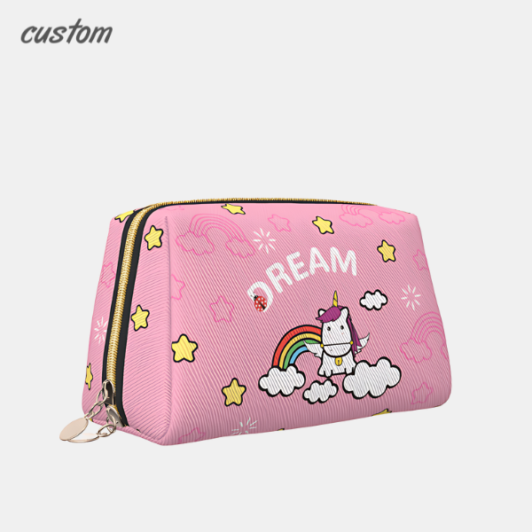 Leather cosmetic bag