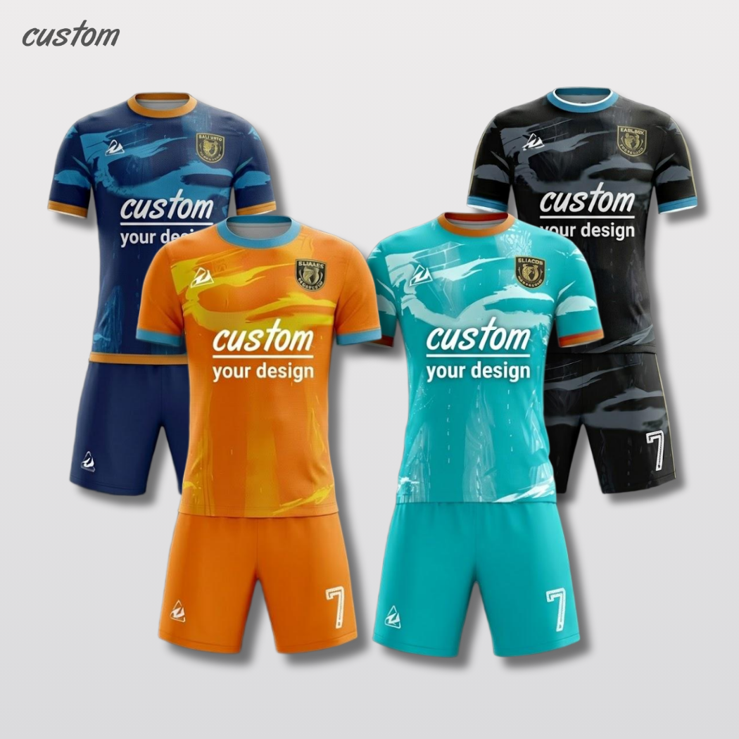 Fully Customizable Sportswear, fsummer breathable football suit, multi-color optional