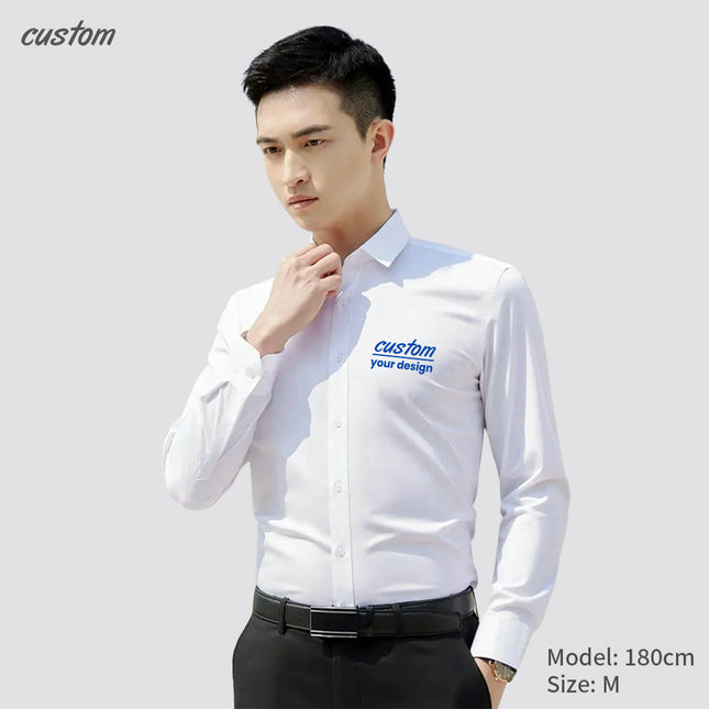 Brand Quality | Slim Fit Solid White Spread Collar Mens Dress Shirt
