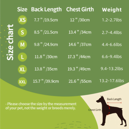 Size XS to 2XL