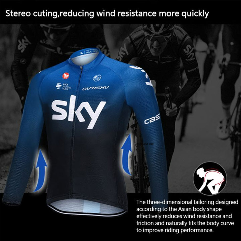 Long-sleeved cycling uniforms, customized team uniforms, mass customization