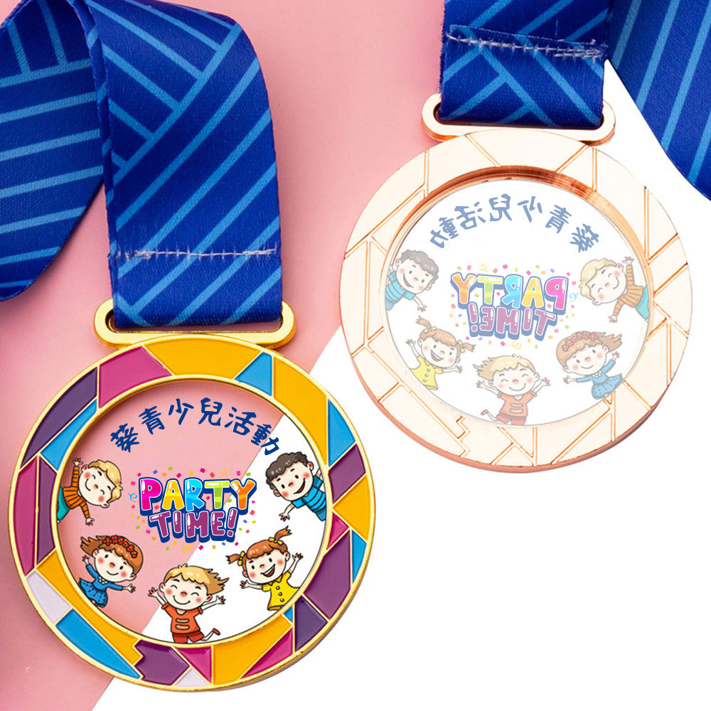 Children’s Colorful Acrylic Medal | Custom Kids Sports or School Award