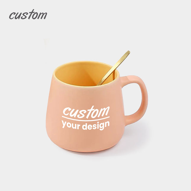 Ceramic Big Belly Twin Mug,Large capacity cup
