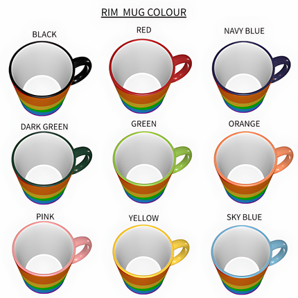 Mug Rim Design Coloured Rim Ceramic Mug | Print Ready Design – customHK