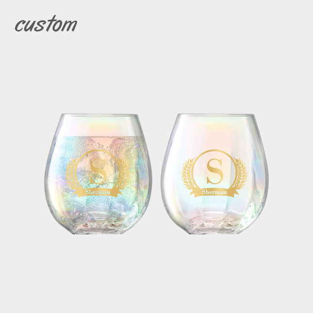 LSA 珍珠玻璃杯,一對