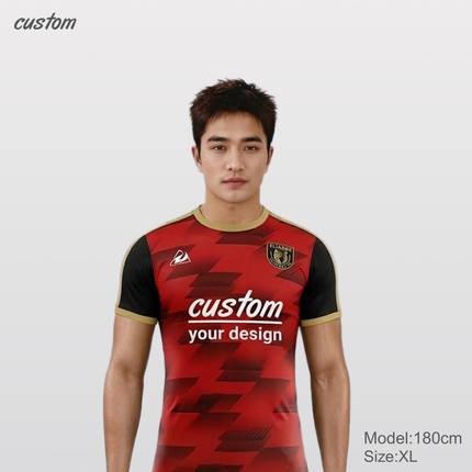 Custom Football Jerseys | Summer Breathable Short Sleeves | Pullover Round Neck | Multi-Color Options