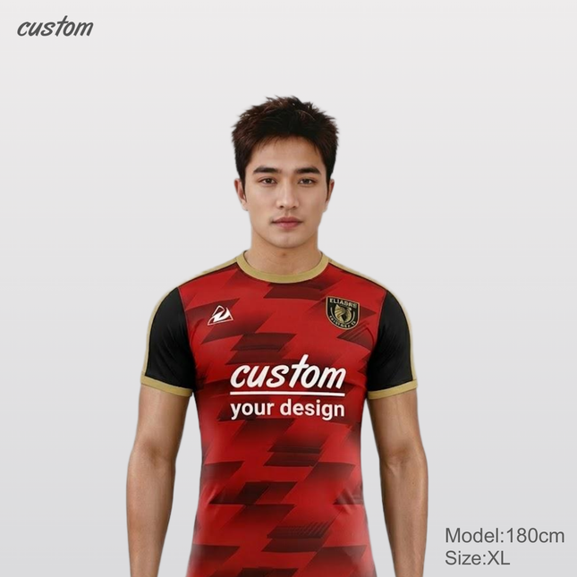 Custom Football Jerseys | Summer Breathable Short Sleeves | Pullover Round Neck | Multi-Color Options