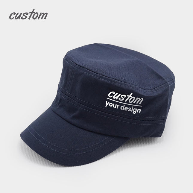 Flat-top Cap,Hatsquare Army Style Hat, Military Cap, Castro Cap, Work Hats