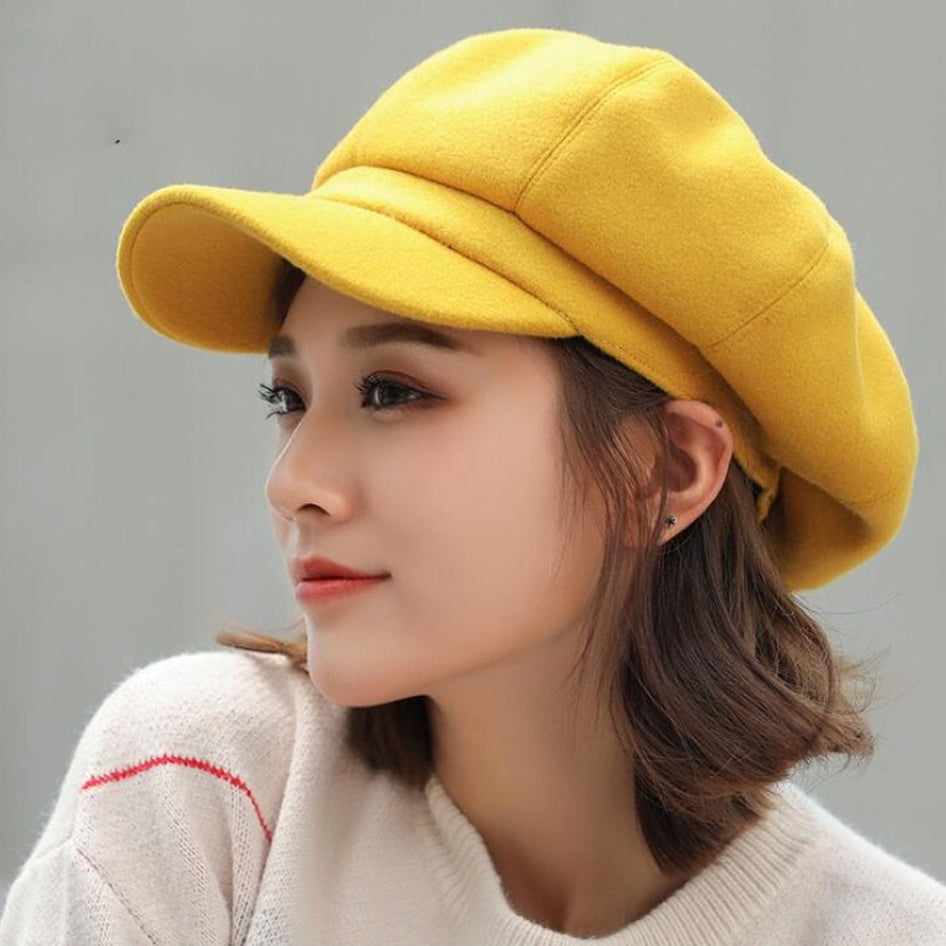 [Summer hot product] Korean version of Ins style solid color beret Summer breathable dome hat Sun shading and fashionable