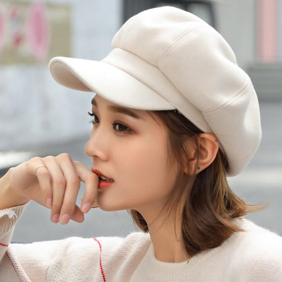 [Summer hot product] Korean version of Ins style solid color beret Summer breathable dome hat Sun shading and fashionable