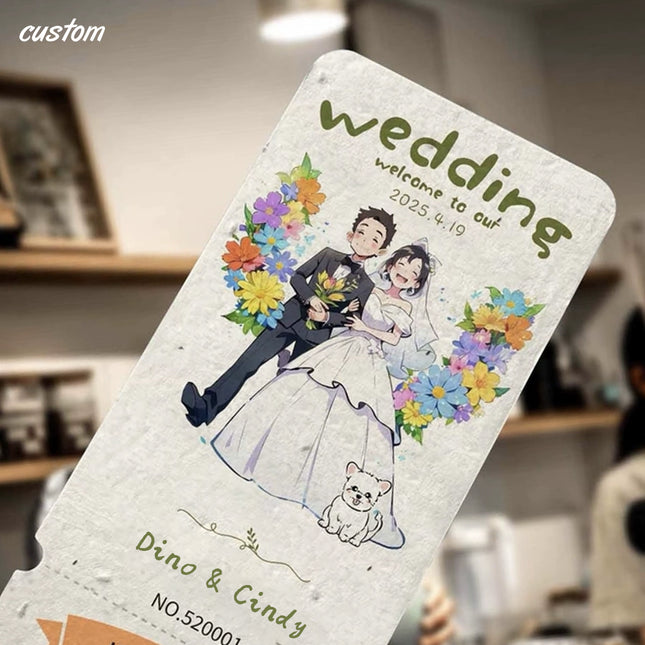 Seed wedding card