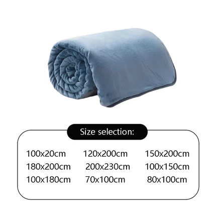 Solid color leg-covering blanket with custom logo