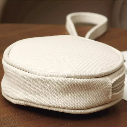 Round coin purse, small canvas hanging bag, small storage bag