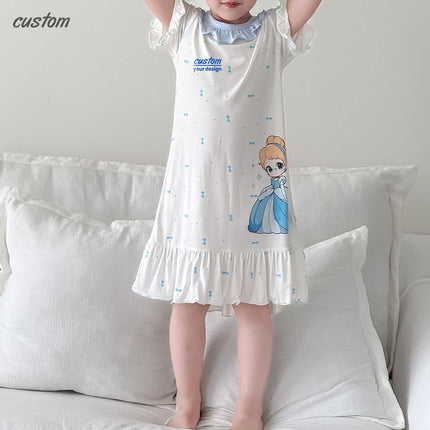 【Customized】Cool summer-95.6% recycled fiber children's nightgown