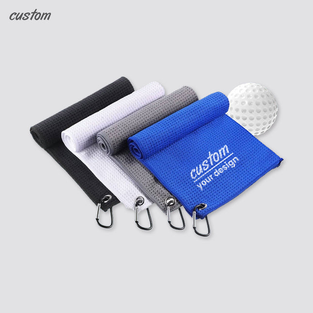 Customized golf towel rub cloth, waffle checker quick and dry